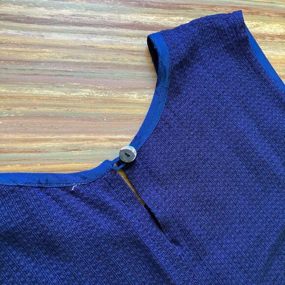 Faith by Celia Forester Sleeveless Maxi Dress Blue Textured with Beaded Design - Picture 8 of 10